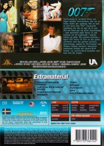 DVD - Mannen med den gyllene pistolen (The Man with the Golden Gun) (1974) back cover