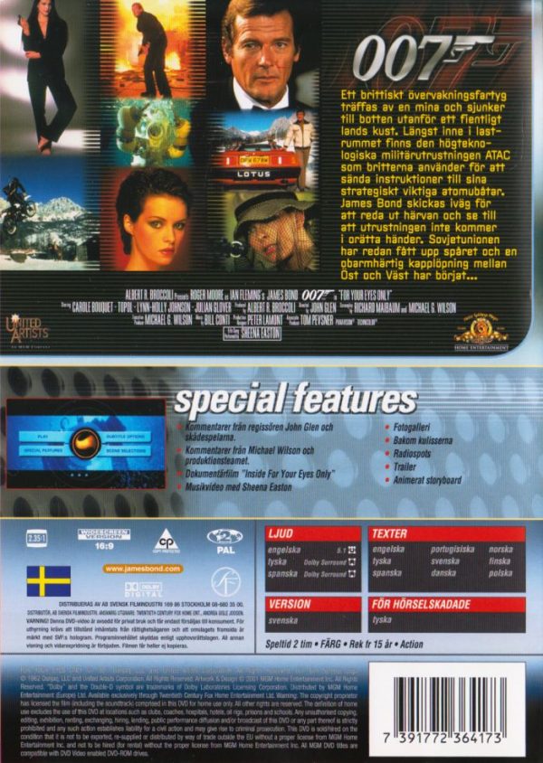 DVD - Ur dödlig synvinkel (For Your Eyes Only) (1981)