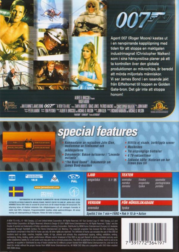 DVD - Levande måltavla (A View To A Kill) (1985)