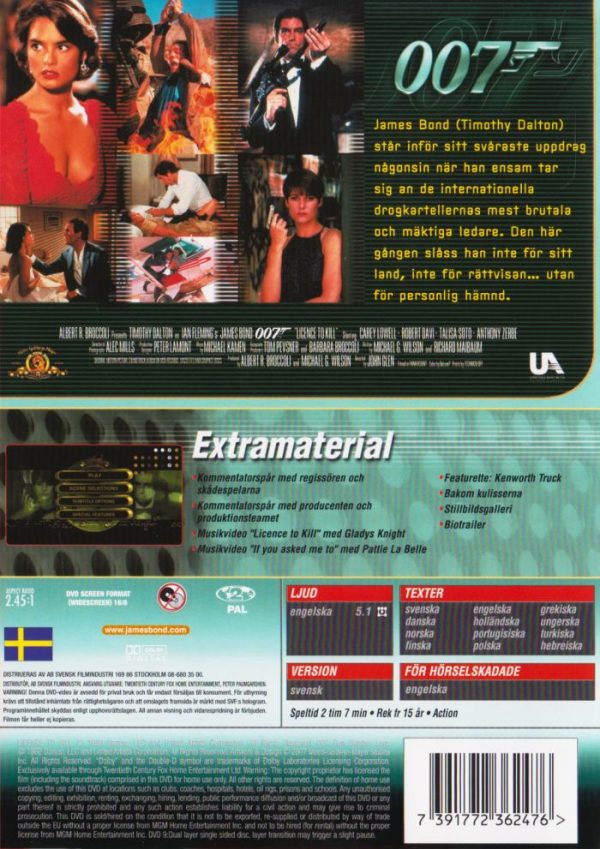 DVD - Tid för hämnd (Licence To Kill) (1989)
