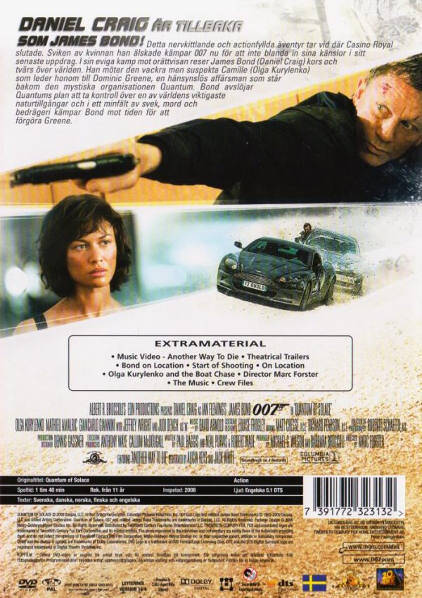 DVD - Quantum of Solace (2-Disc Special Edition) (2008) back cover