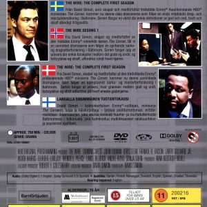 DVD - Wire: Säsong 1 back cover