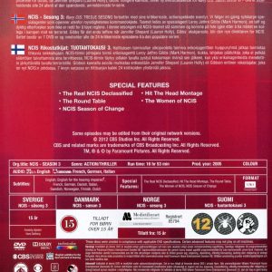 DVD - NCIS - Säsong 3 back cover
