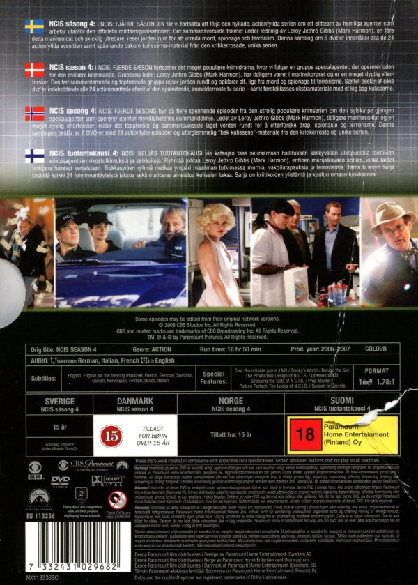DVD - NCIS - Säsong 4 back cover