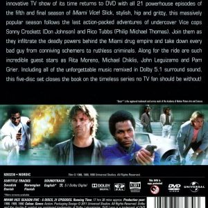 DVD - Miami Vice - Säsong 5 back cover
