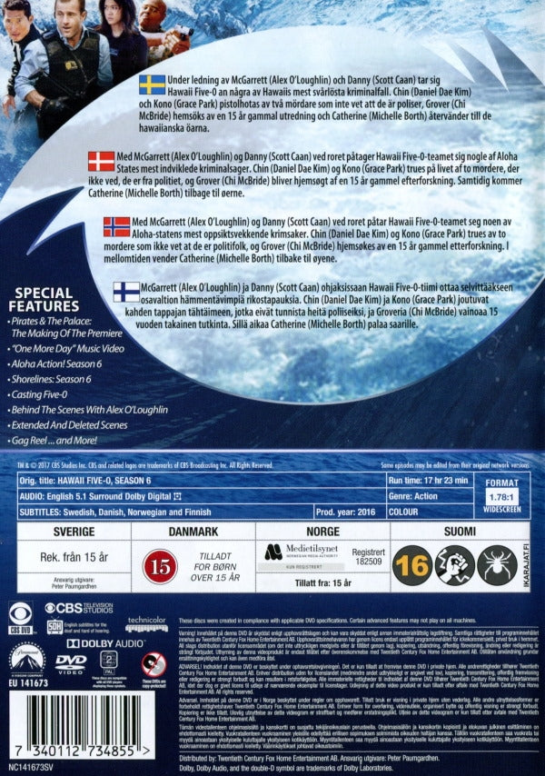 DVD - Hawaii Five-O - Säsong 6 (Remake Series) back cover
