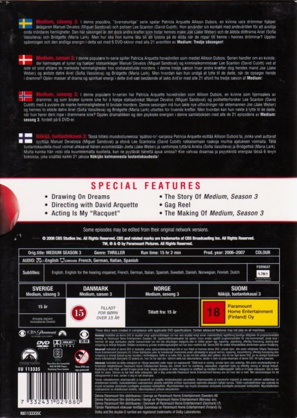 DVD - Medium - Säsong 3