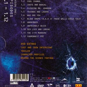 CSI : Crime Scene Investigation - Säsong 1 : Del 1.1 - 1.12 back cover