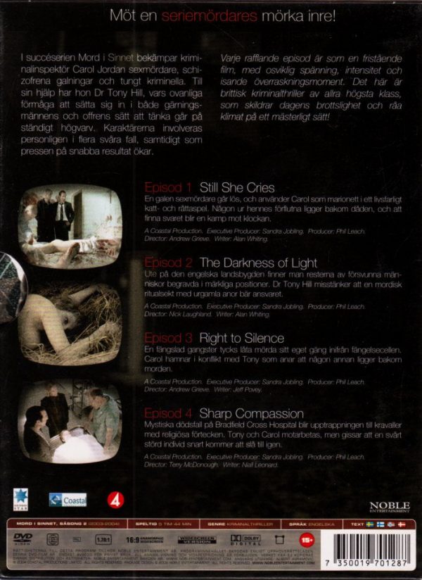 DVD - Mord i Sinnet : Säsong 2 back cover