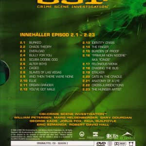 DVD - CSI : Crime Scene Investigation - Säsong 2 back cover