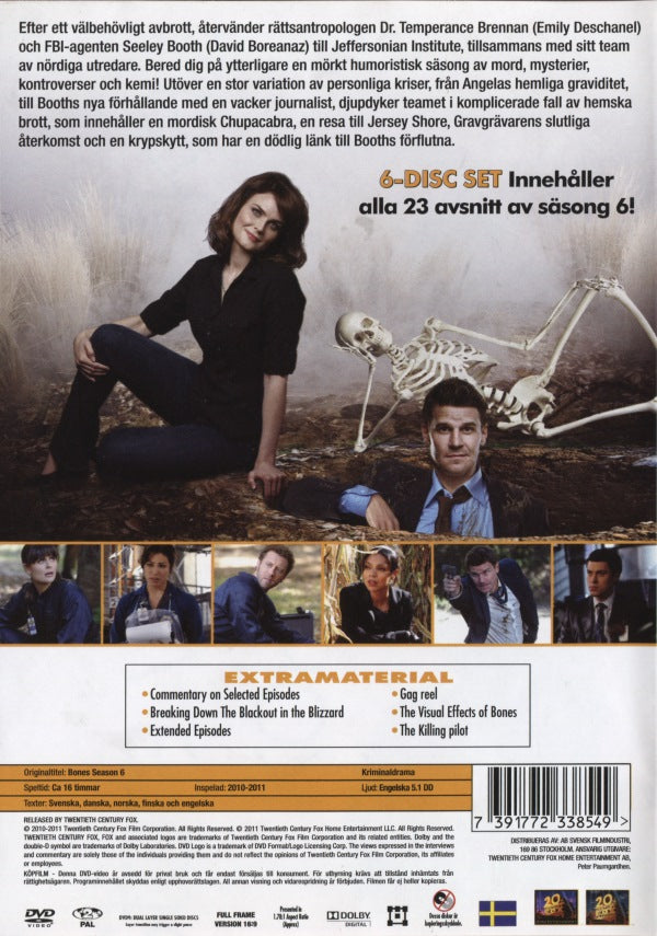 DVD - Bones - Säsong 6