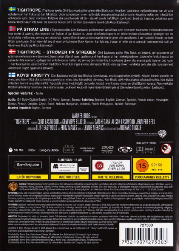 DVD - Clint Eastwood Collection # 09 : Tightrope