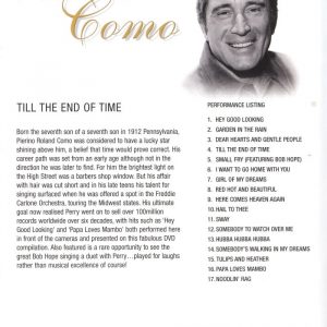 DVD - Legends in Concert - Perry Como: Till the End of Time