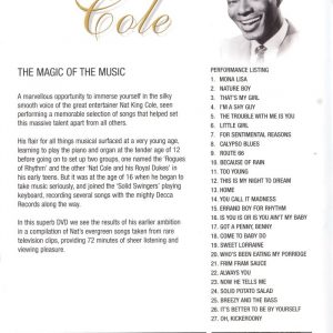 DVD - Legends in Concert - Nat King Cole: The Magic of The Music