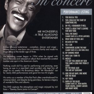 DVD - Legends on Stage - Sammy Davis JR. In Concert