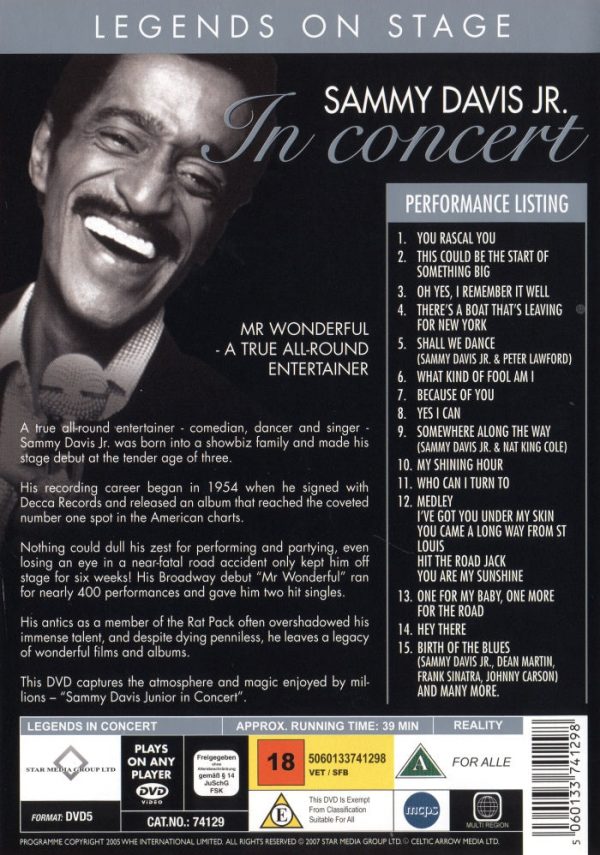 DVD - Legends on Stage - Sammy Davis JR. In Concert