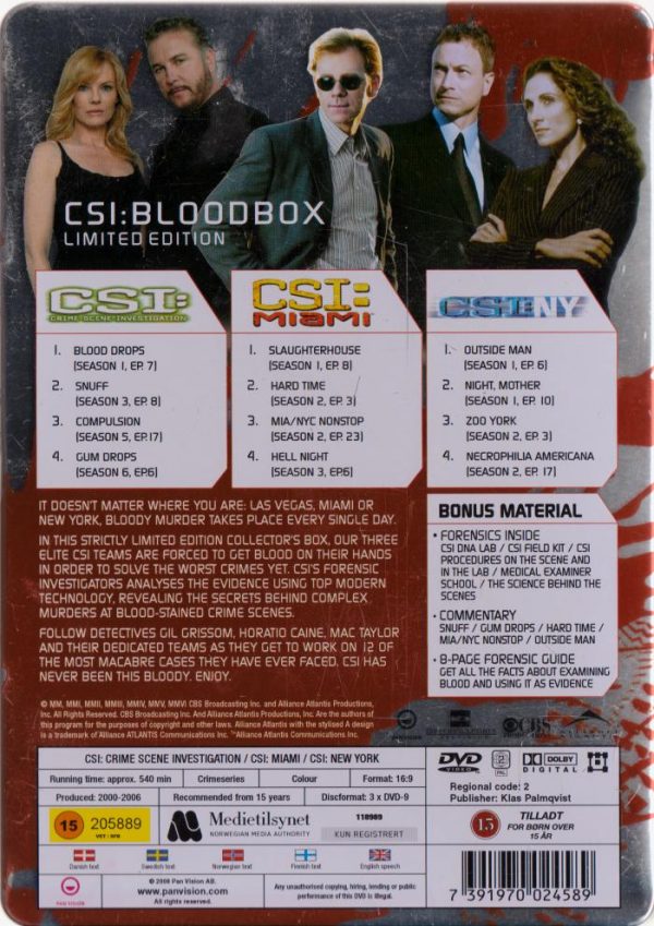 CSI : Bloodbox (3-Disc Limited Editon Steelbox)