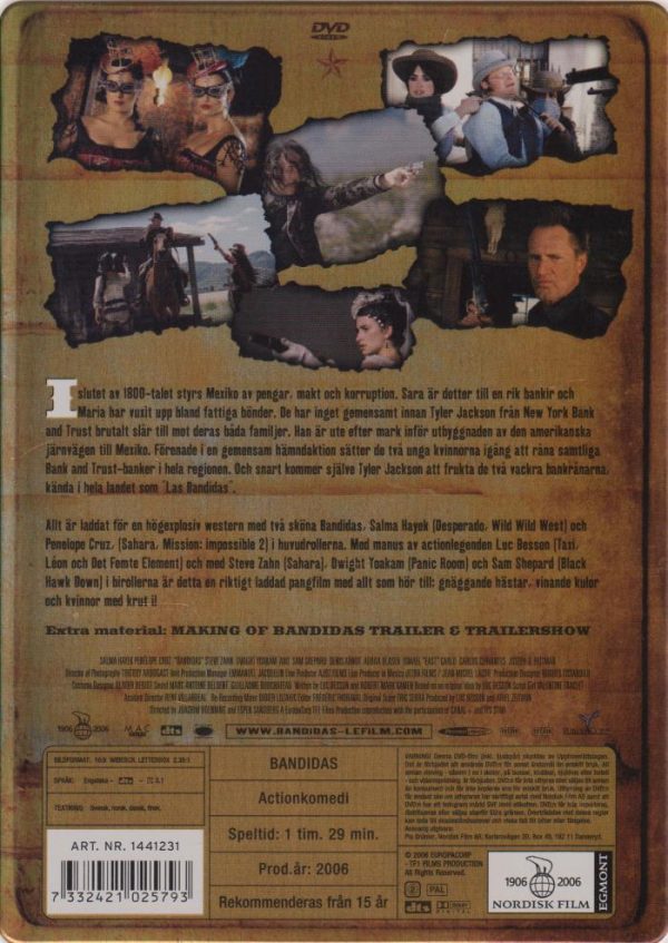 DVD - Bandidas (Steelbox) back cover