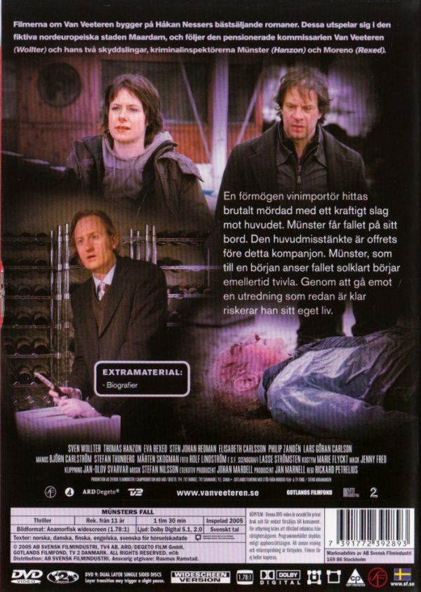 DVD - Van Veeteren: Münsters Fall back cover