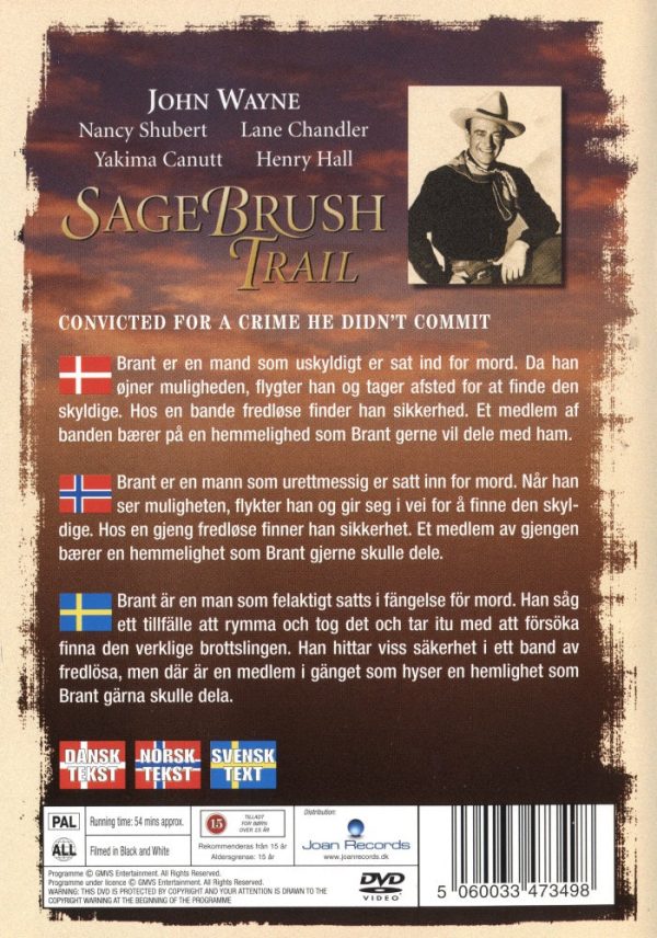 DVD - Sagebrush Trail (John Wayne)
