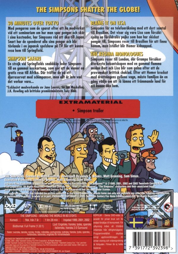 DVD - Simpsons - Around the World In 80 D'ohs