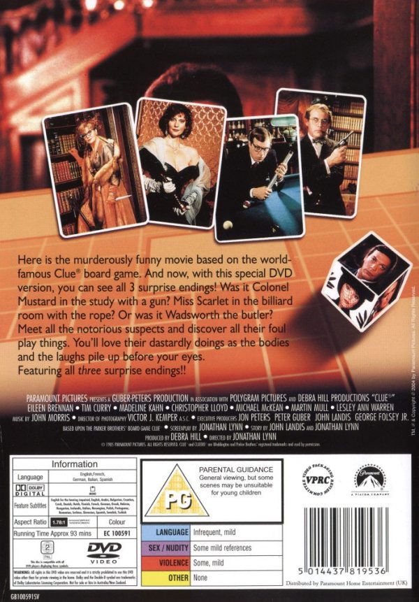 DVD - Clue: The Movie (Mordet är Fritt)