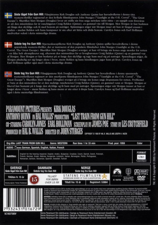 DVD - Last Train From Gun Hill