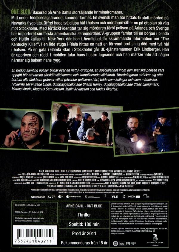 DVD - Arne Dahl: Ont blod back cover