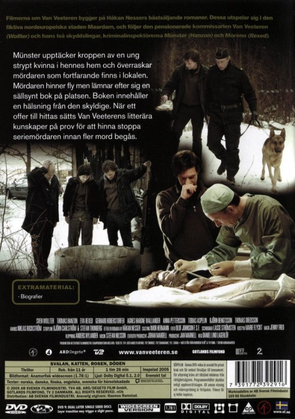 DVD - Van Veeteren: Svalan, katten, rosen, döden back cover