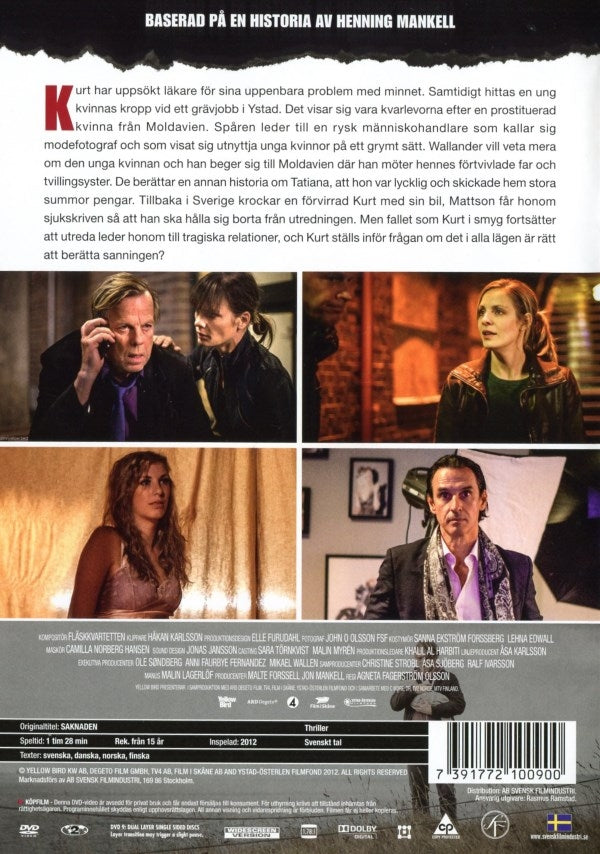 DVD - Wallander # 30 : Saknaden back cover