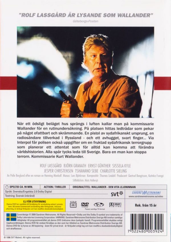 DVD - Wallander # 03 : Den Vita Lejoninnan back cover