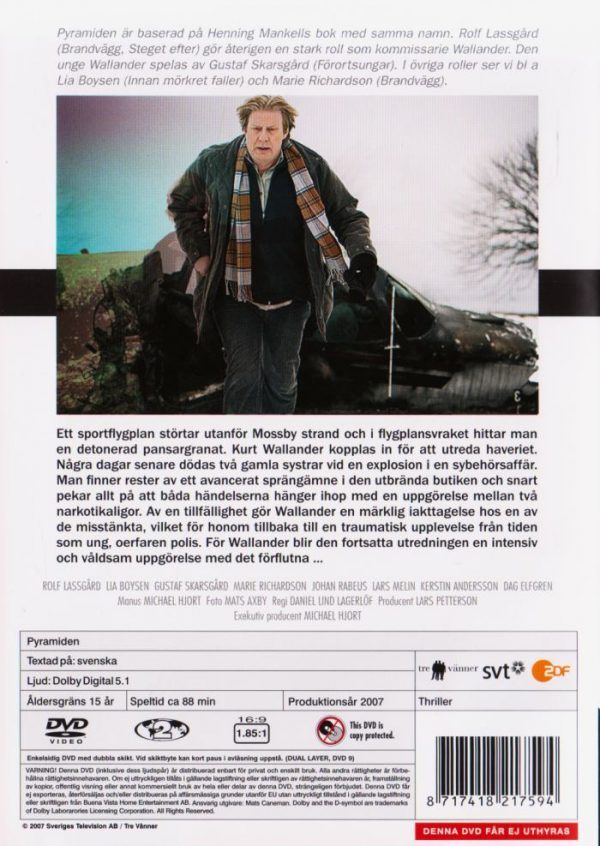 DVD - Wallander # 09 : Pyramiden back cover