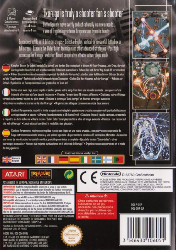 Gamecube - Ikaruga (Svensksåld utgåva) back cover