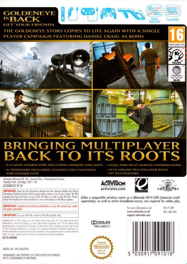 Wii - GoldenEye 007 Baksida