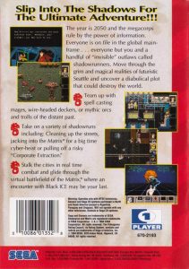 Sega Genesis (Mega Drive) - Shadowrun (Komplett) (USA)