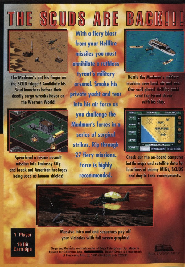 Sega Genesis (Mega Drive) - Desert Strike (Komplett) (USA)