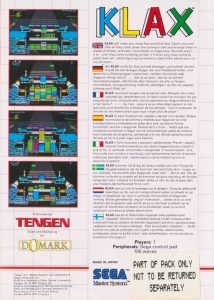 Sega Master System - Klax