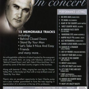 DVD - Legends on Stage - Charlie Rich in Concert