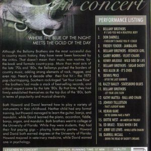 DVD - Legends on Stage - Bellamy Brothers & Friends