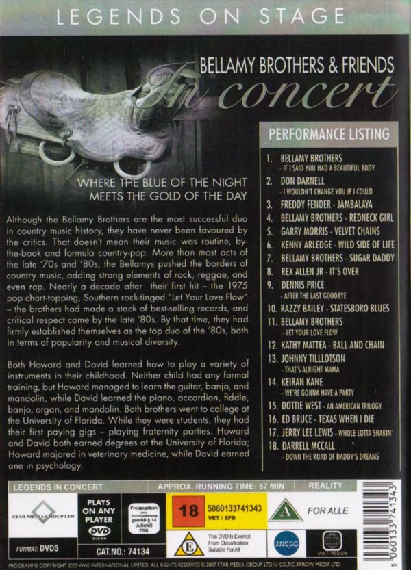 DVD - Legends on Stage - Bellamy Brothers & Friends