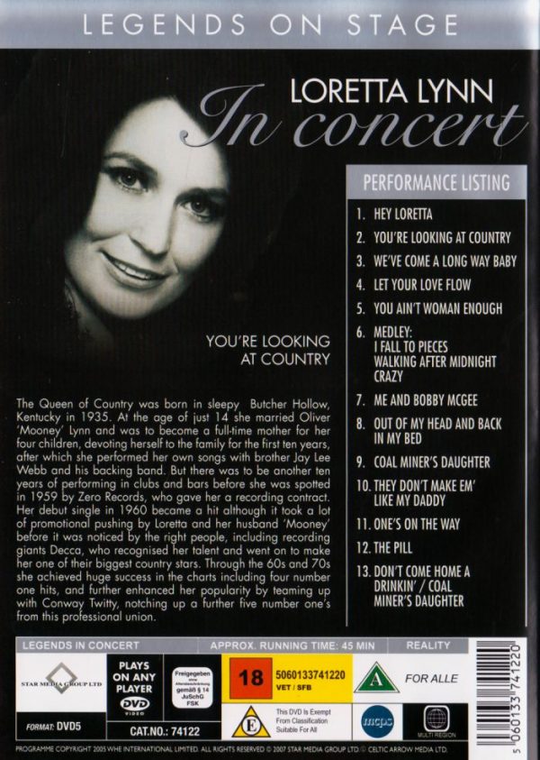 DVD - Legends on Stage - Loretta Lynn
