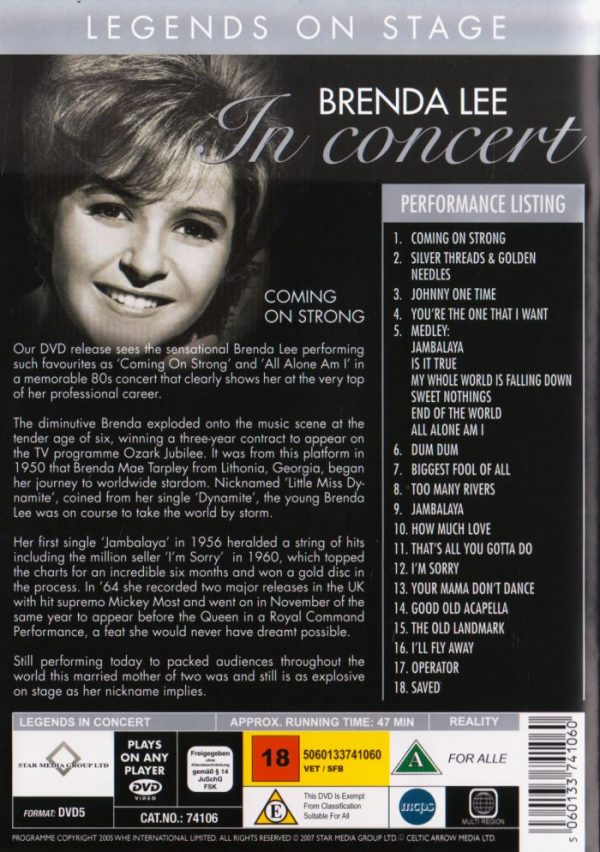 DVD - Legends on Stage - Brenda Lee