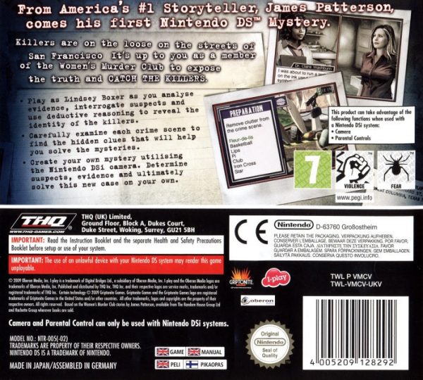 Nintendo DS - James Patterson's Women's Murder Club: Games of Passion