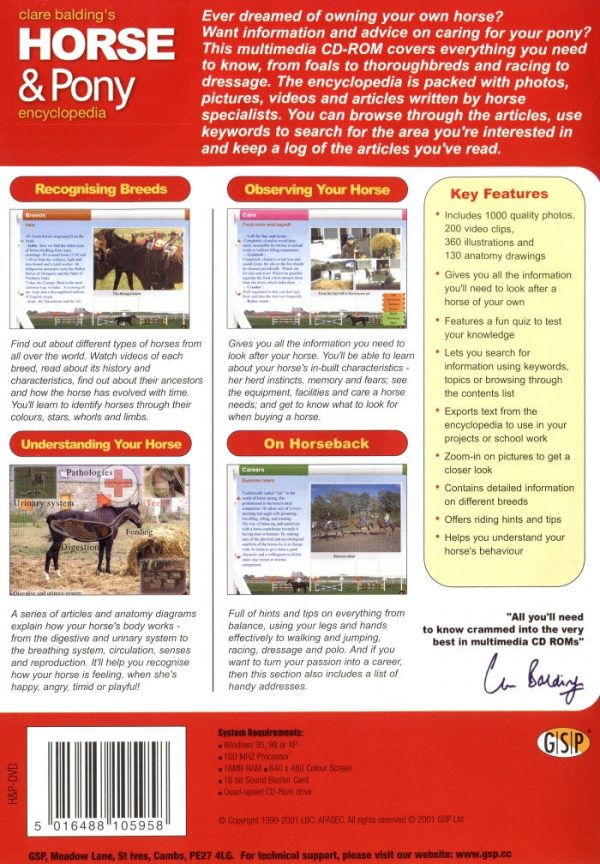 PC - Clare Balding's Horse & Pony Encyclopedia
