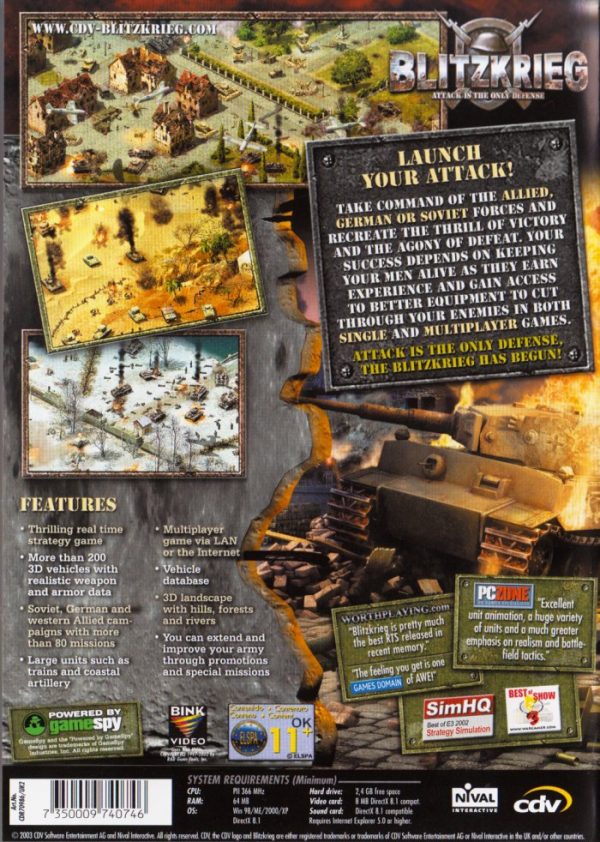 PC - Blitzkrieg : Attack is the only defense