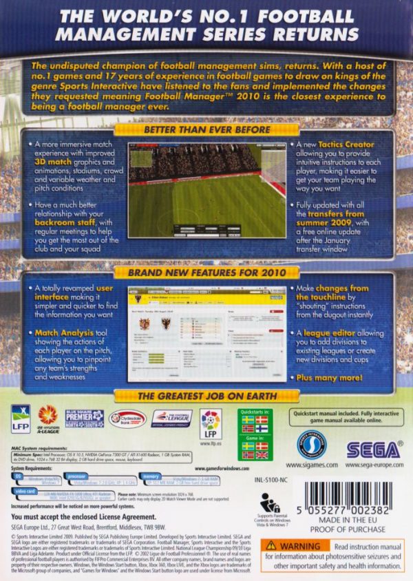 PC - Football Manager 2010