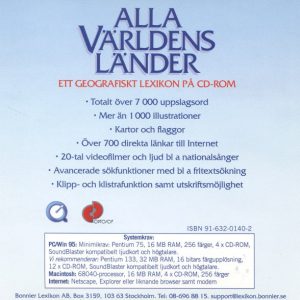 PC - Alla Världens Länder: Ett Geografiskt Lexikon från Bonniers