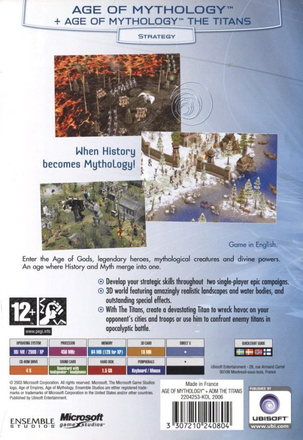 PC - Age of Mythology + The Titans Expansion Pack