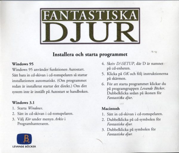 PC - Fantastiska Djur (Levande Böcker)