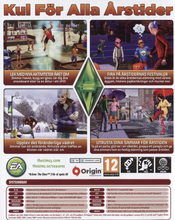 PC - Sims 3: Årstider (Seasons) (Expansion)